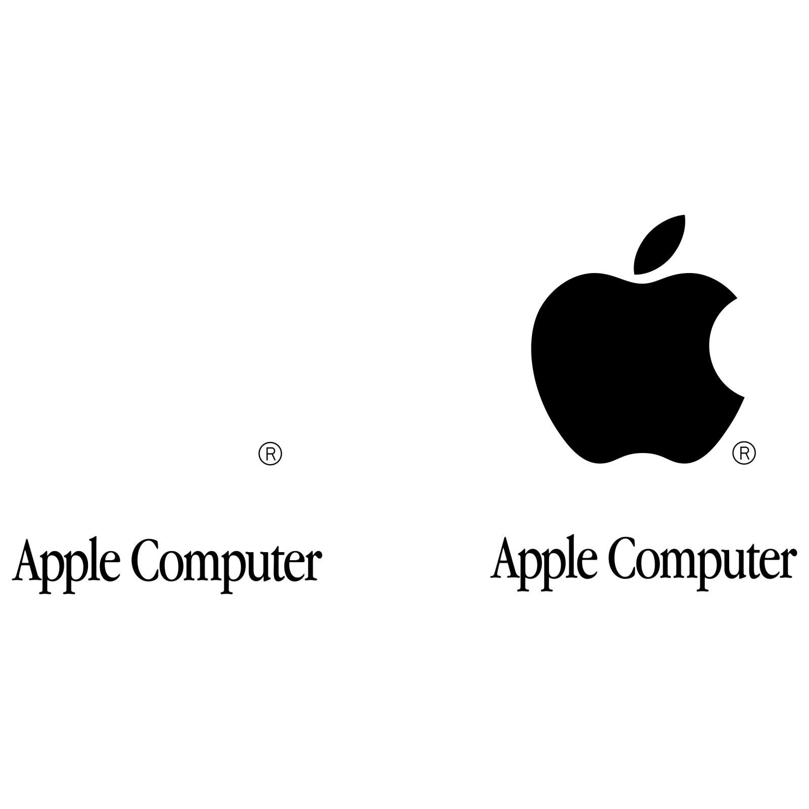 apple and computer logos