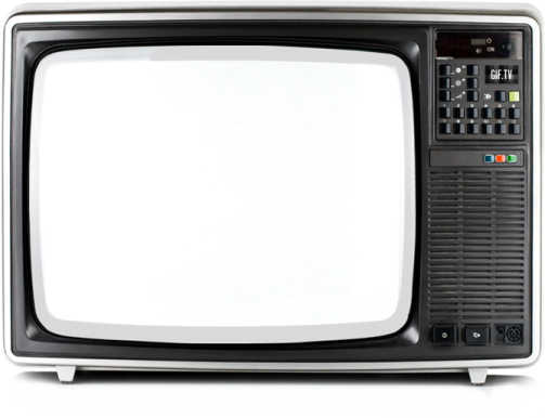 an old television set on a white background
