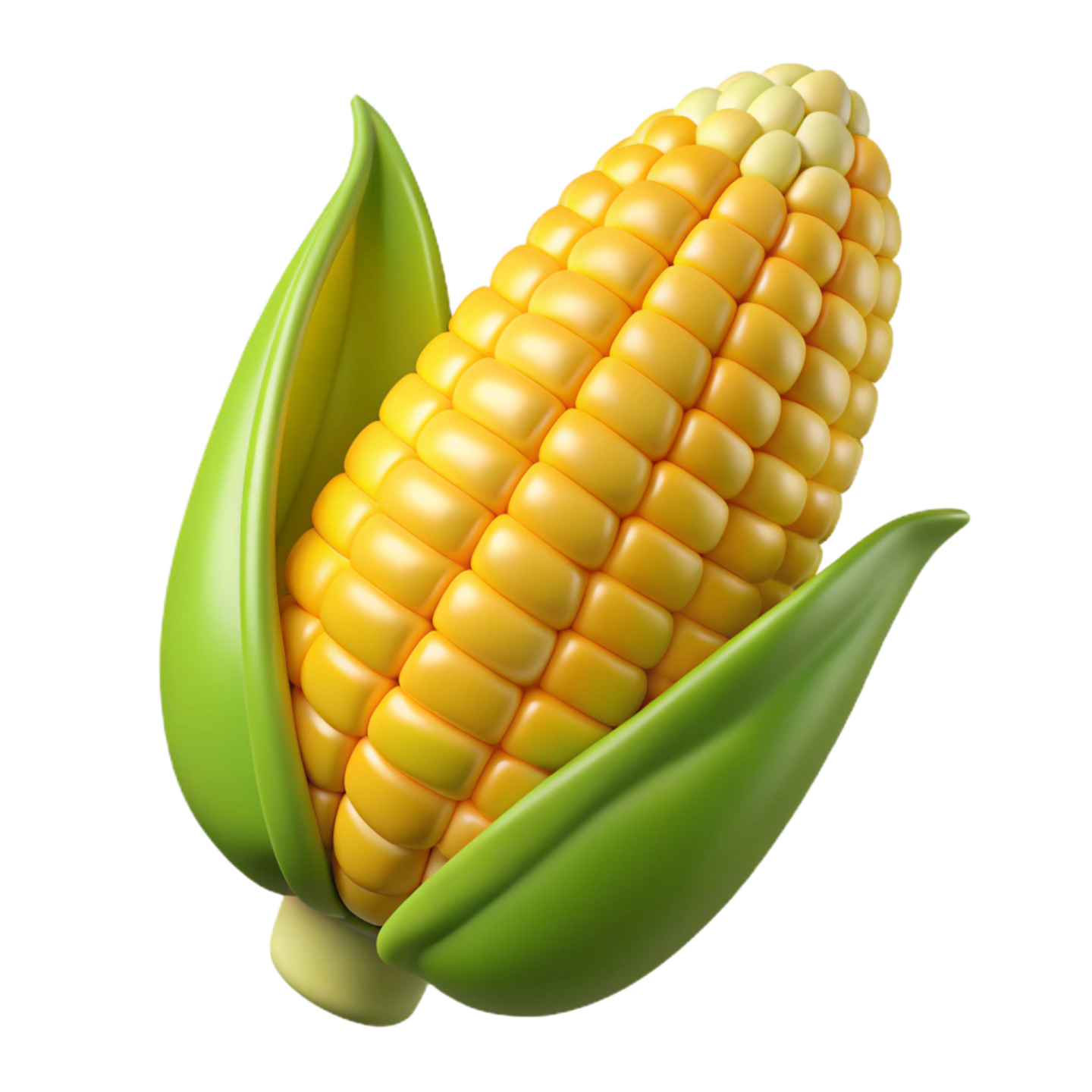 an ear of corn on a white background