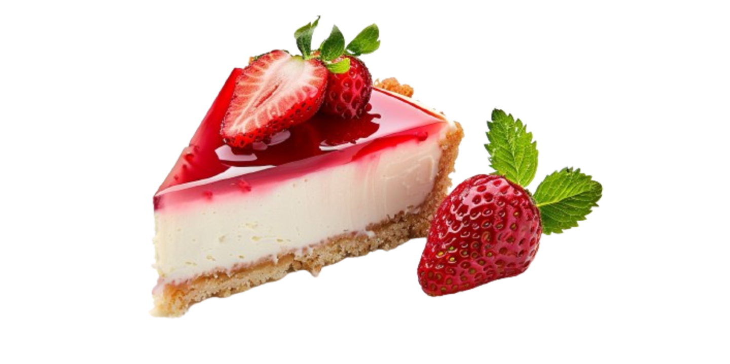 a piece of cheese with strawberries and strawberrys