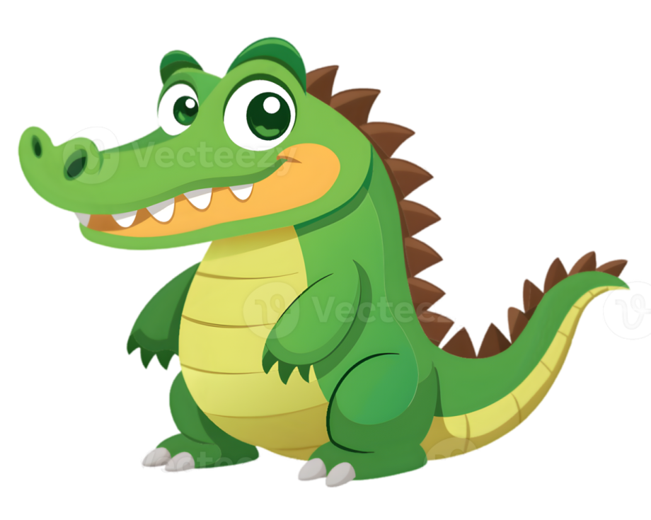 a cartoon crocodile with its mouth open