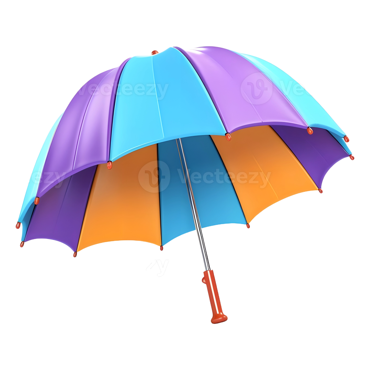a colorful umbrella on a white background