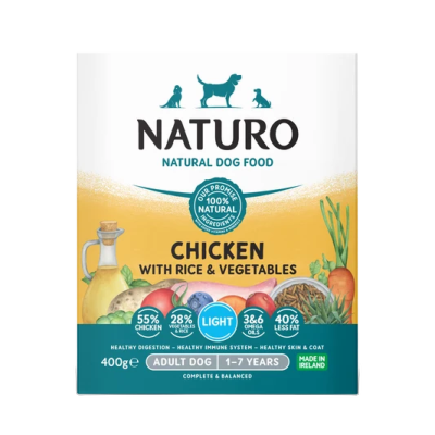 natro natural chicken with vegetables adult dog food