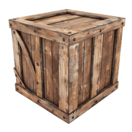 a small wooden box with two handles
