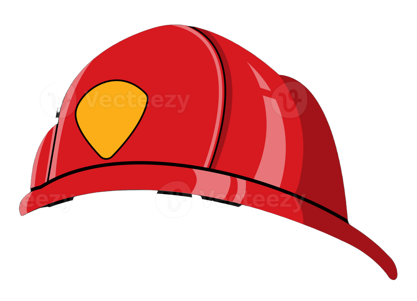 a red fireman's hat