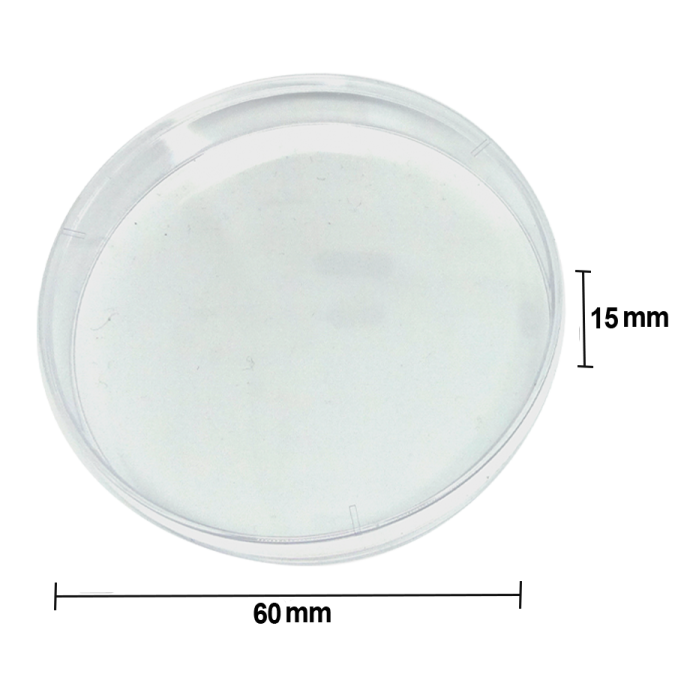 a round clear plastic container with a white lid