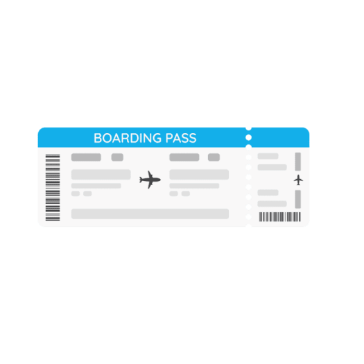 a boarding card with the word boarding pass