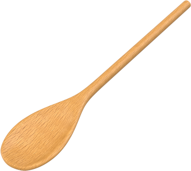 a wooden spoon on a white background