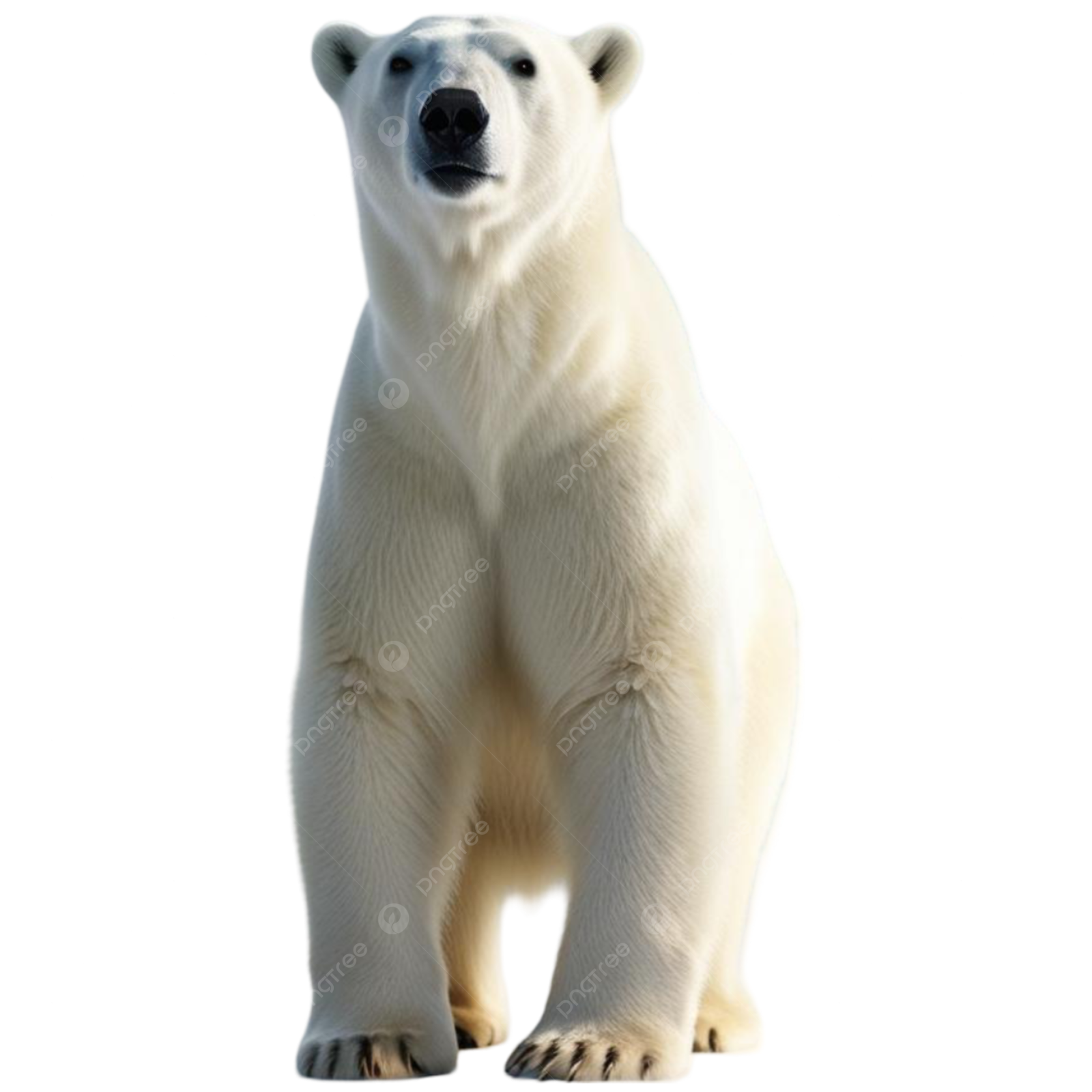 polar bear isolated on a white background stock photo