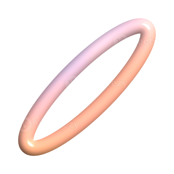 a pink ring on a white background