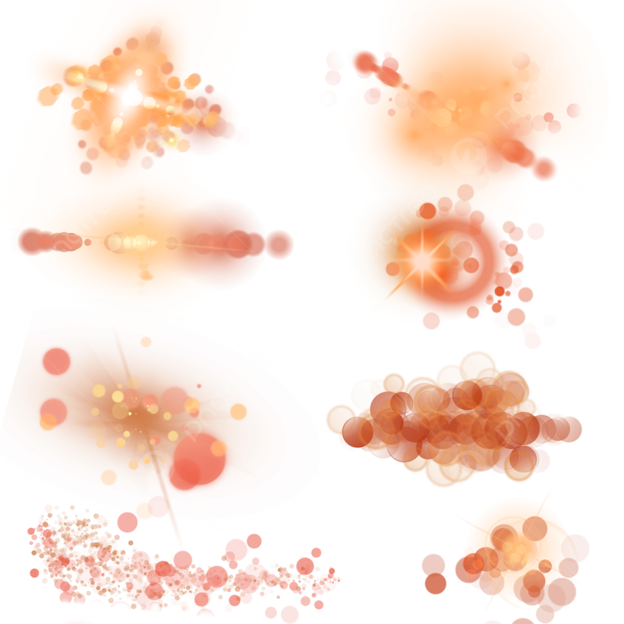 a bunch of different colored circles and dots