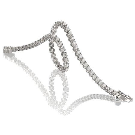 a diamond and white gold bracelet