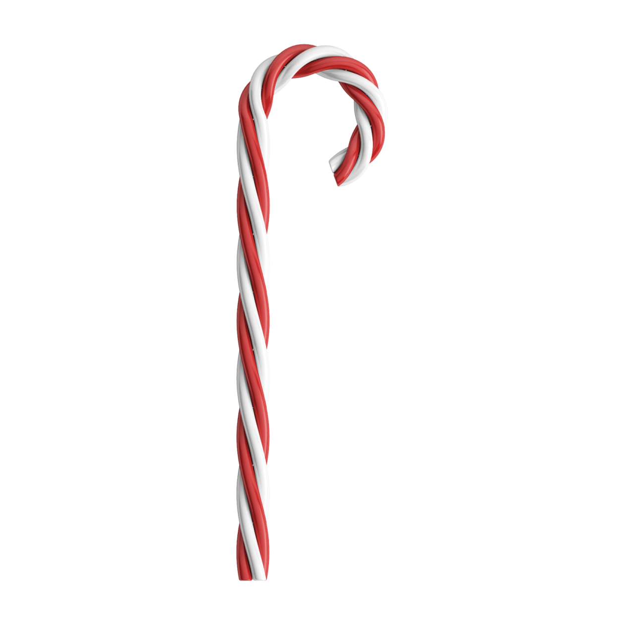 a candy cane with red and white stripes
