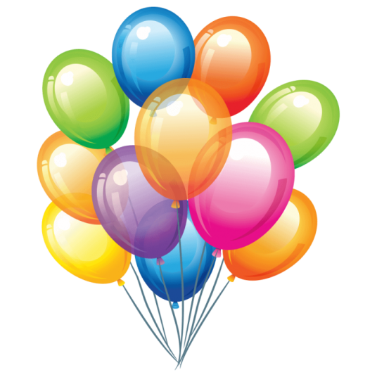 a bunch of balloons on a white background