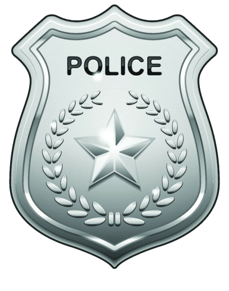a police badge on a white background