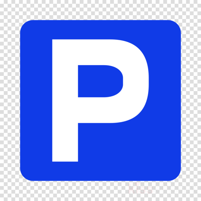 a blue parking sign with the letter png