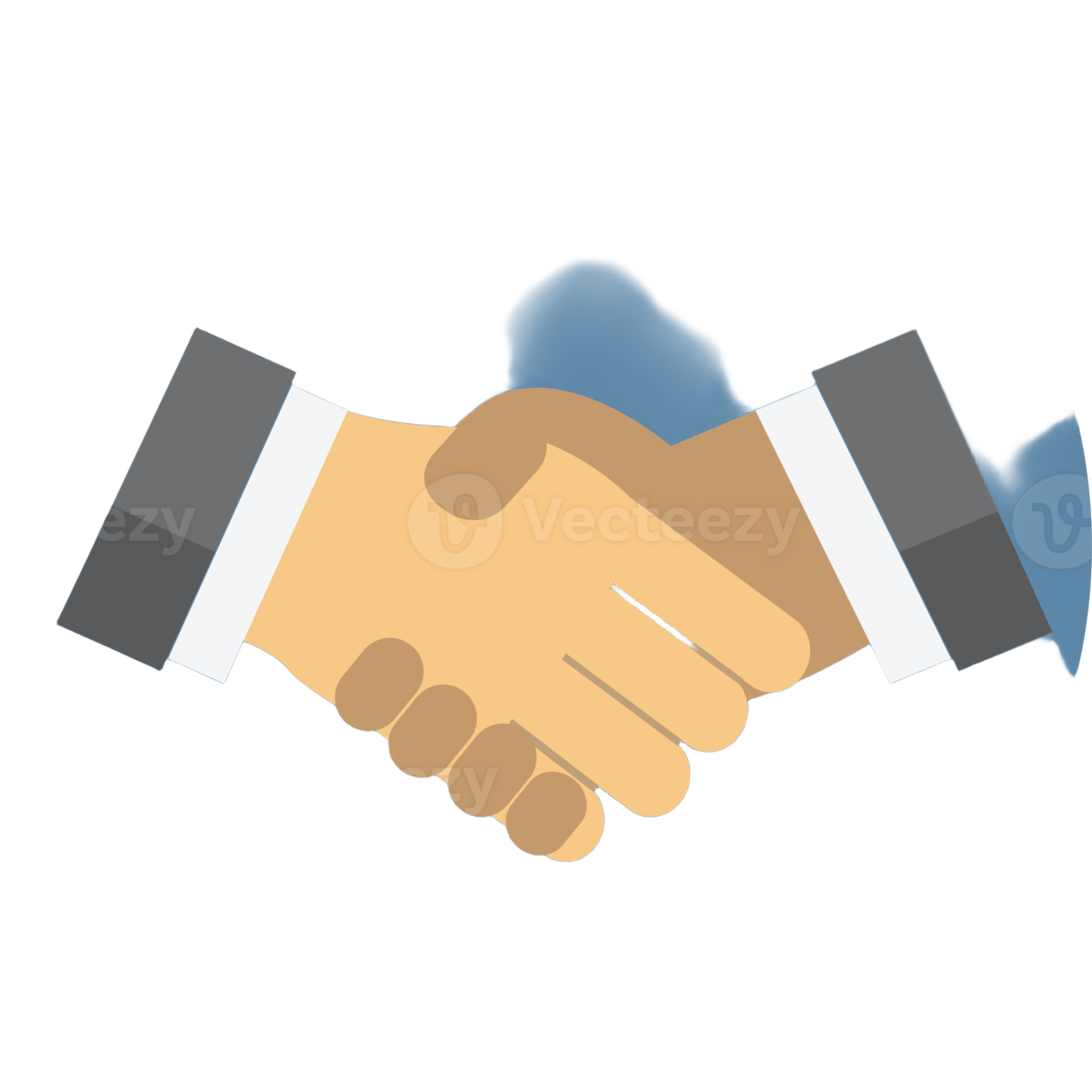 two hands shaking over each other hands