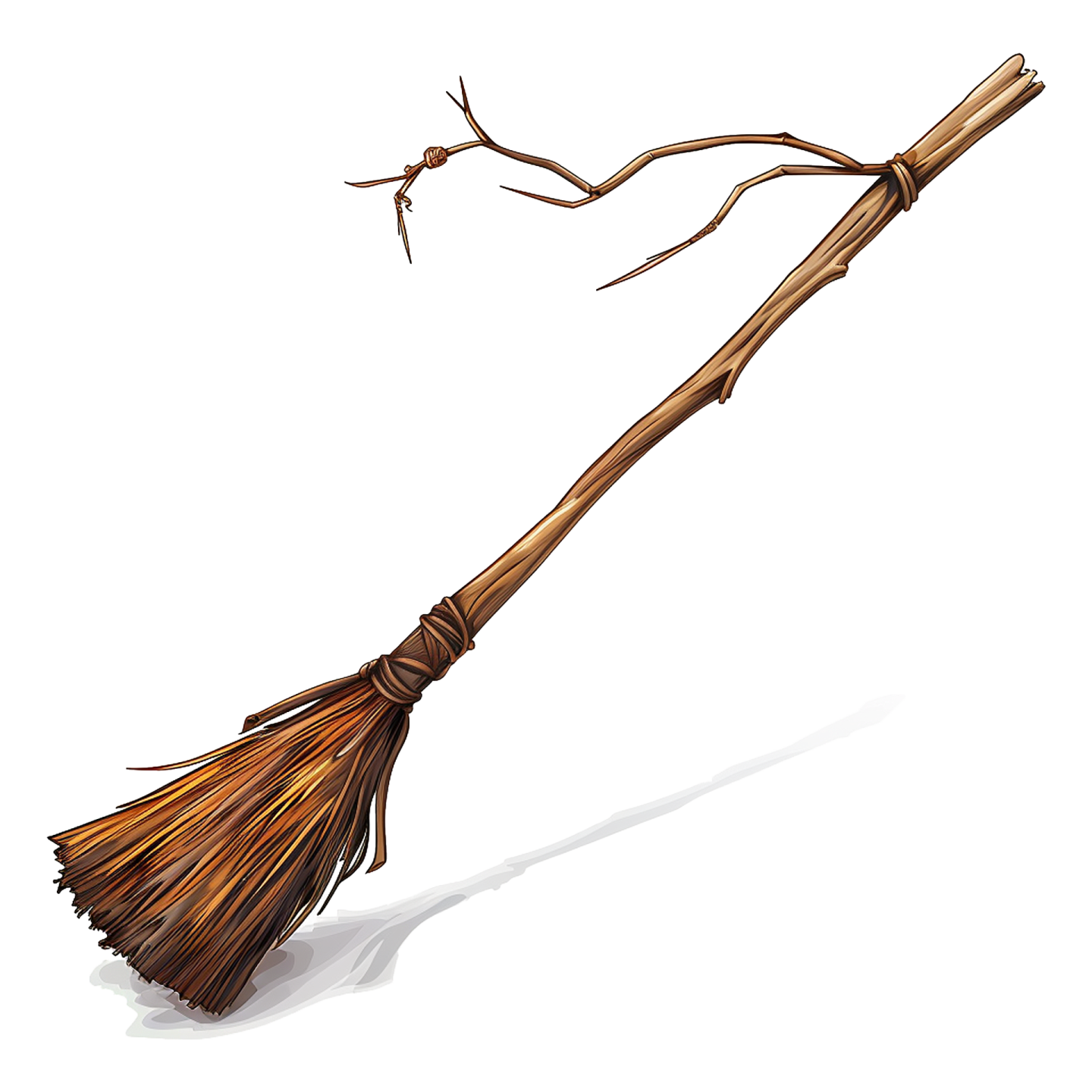 a broom on a white background