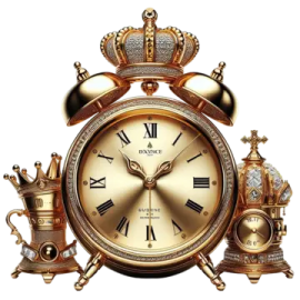 a clock that is sitting on top of a table