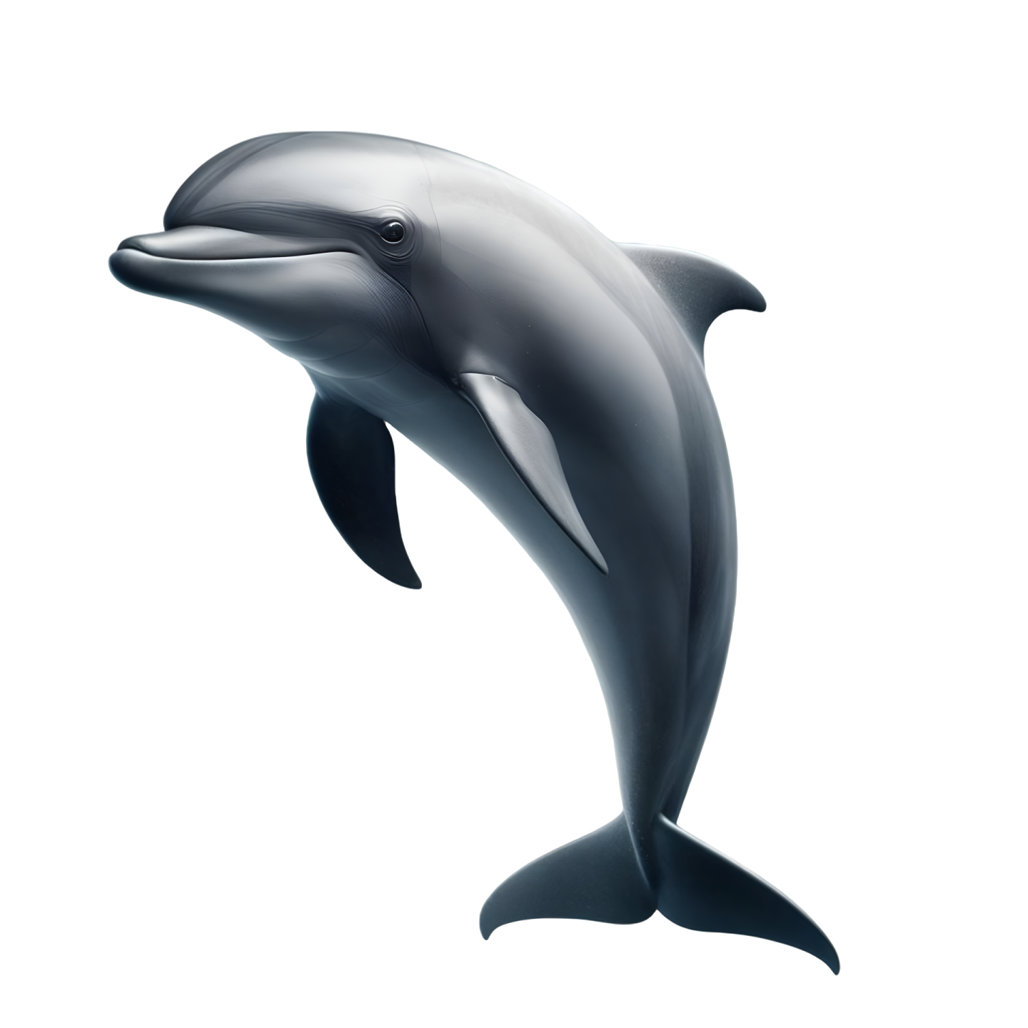 a dolphin on a white background
