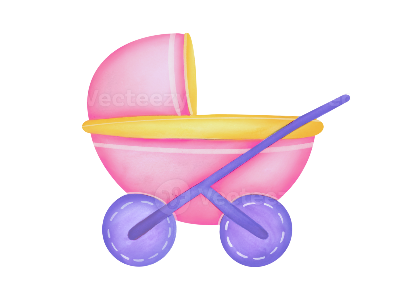 an illustration of a baby stroller