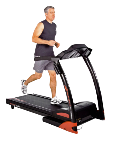 a man running on a tread machine