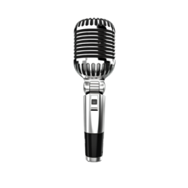 a microphone on a white background