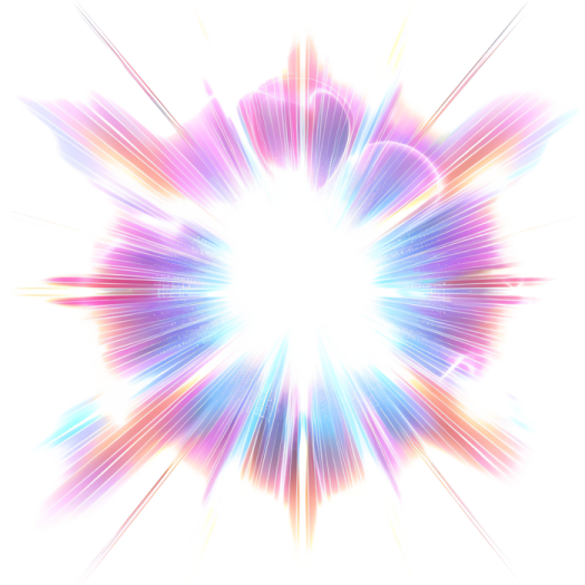 a colorful explosion of light on a white background