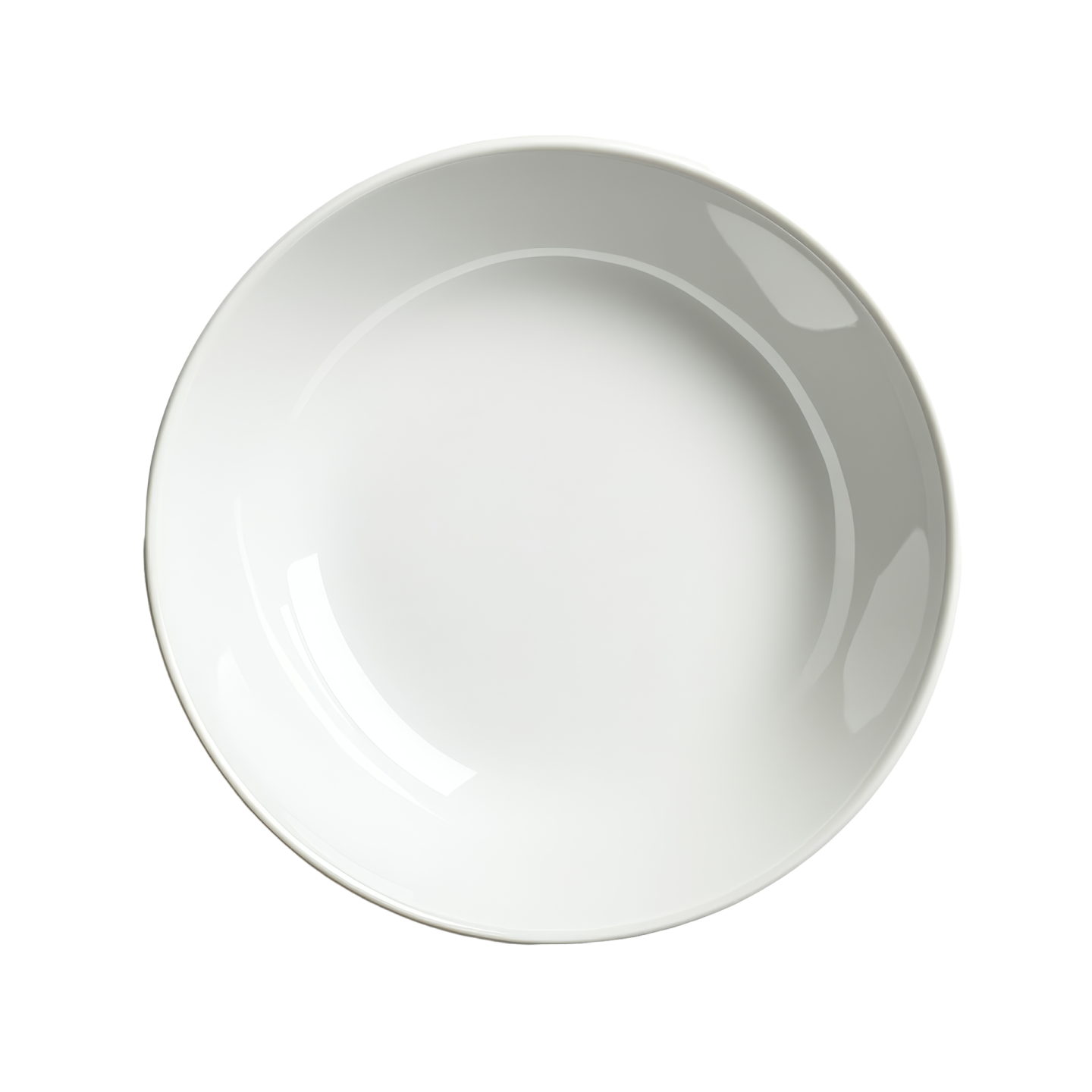 an empty white plate on a white background