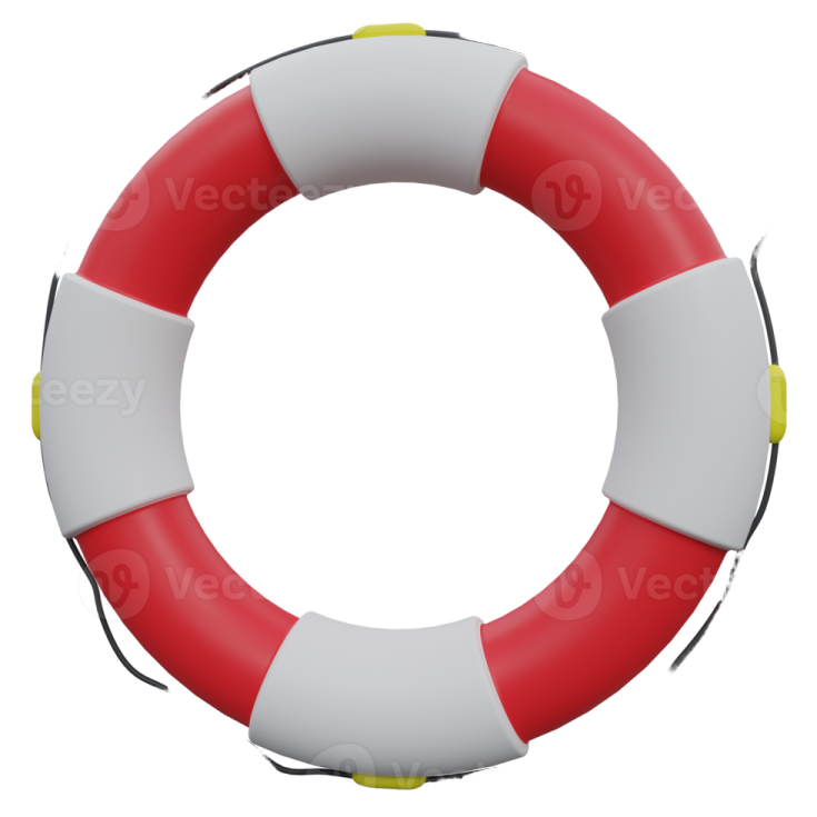a life preserver on a white background