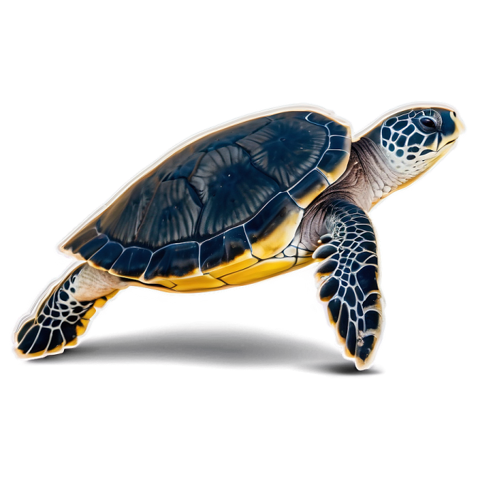 a green sea turtle on a white background