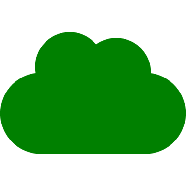 a green cloud on a white background