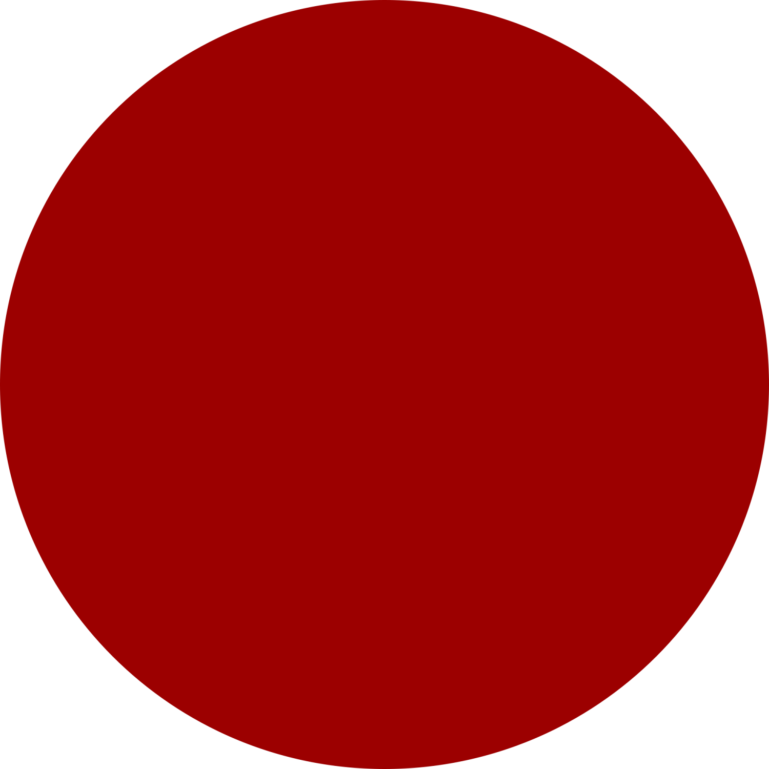 a red circle on a white background