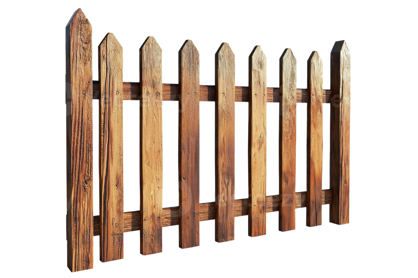 a wooden fence on a white background