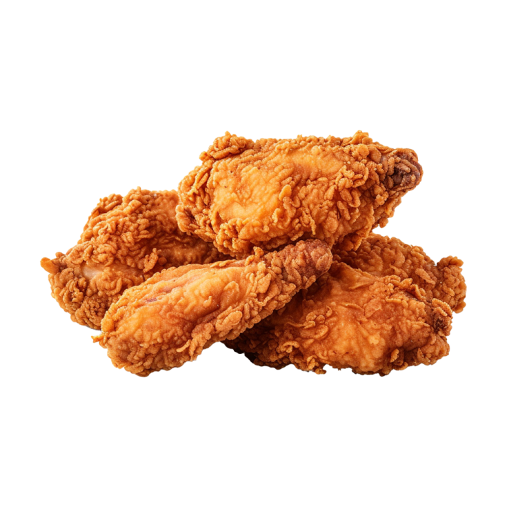 a pile of fried chicken