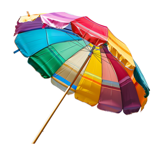 a multi colored umbrella