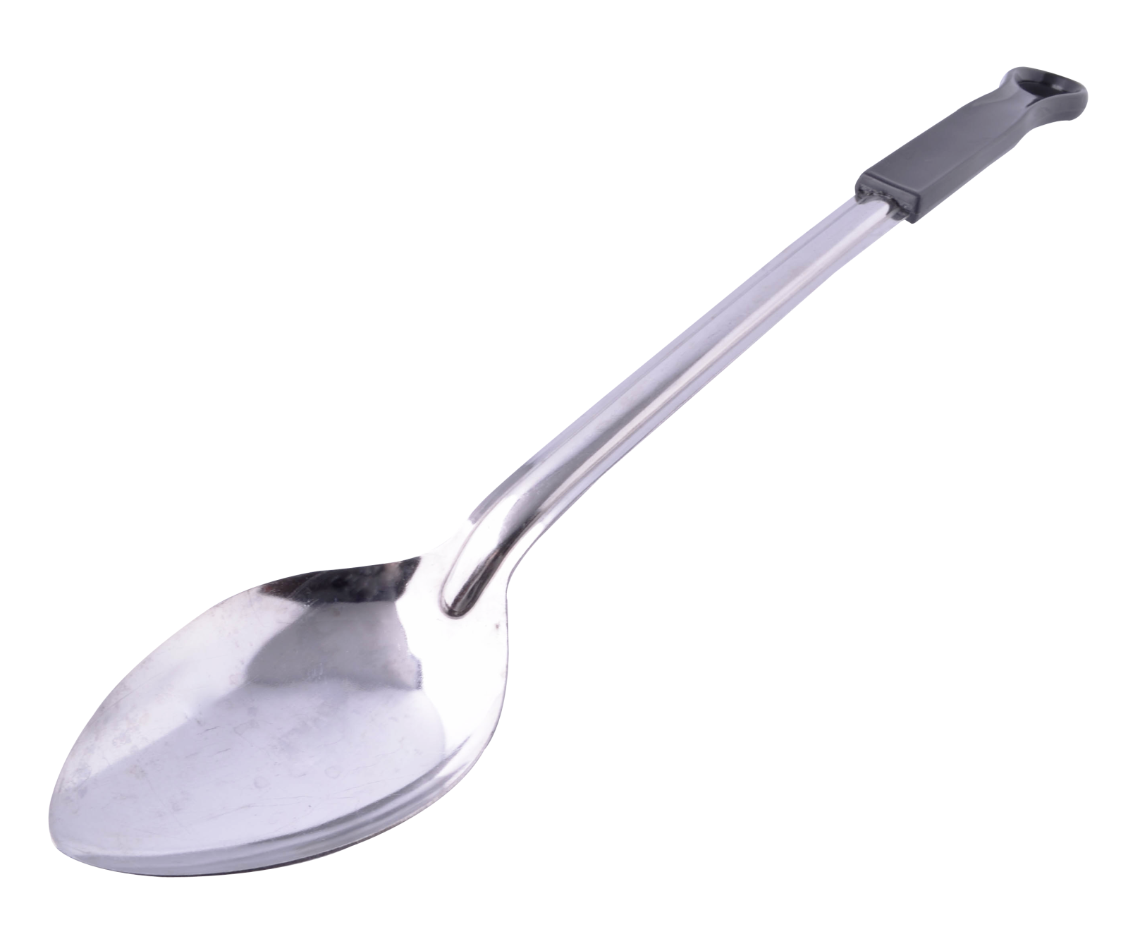 a silver spoon on a white background