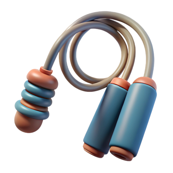 a pair of ear plugs with two different colors