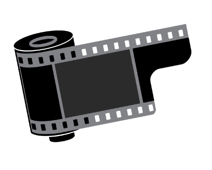 a black and white film strip