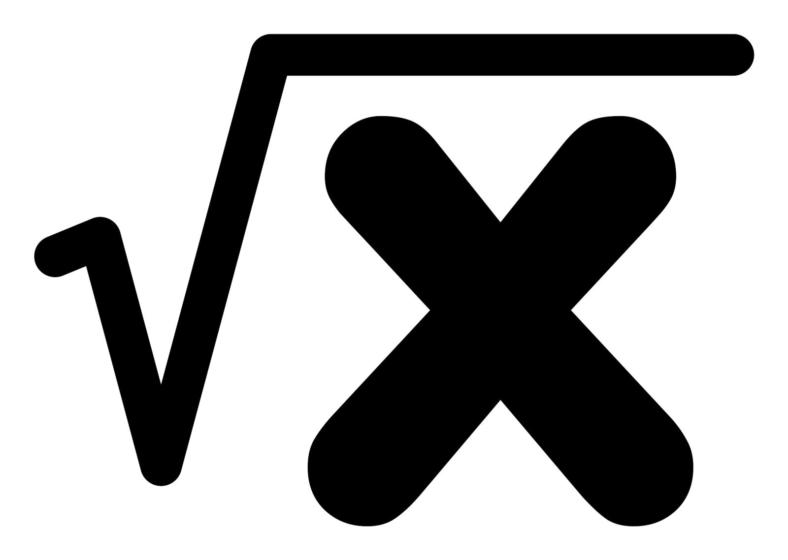 a black and white image of the x symbol