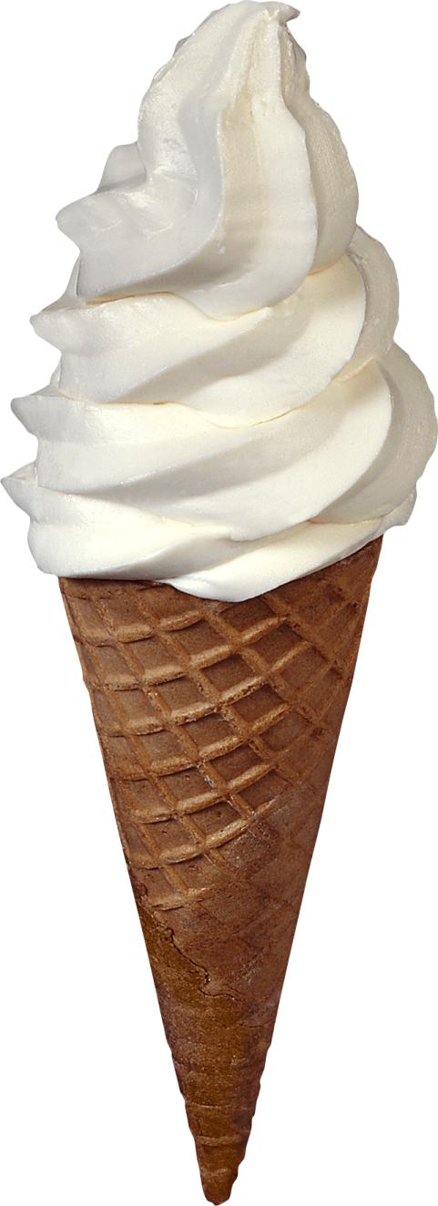 a chocolate cone with whipped cream on top