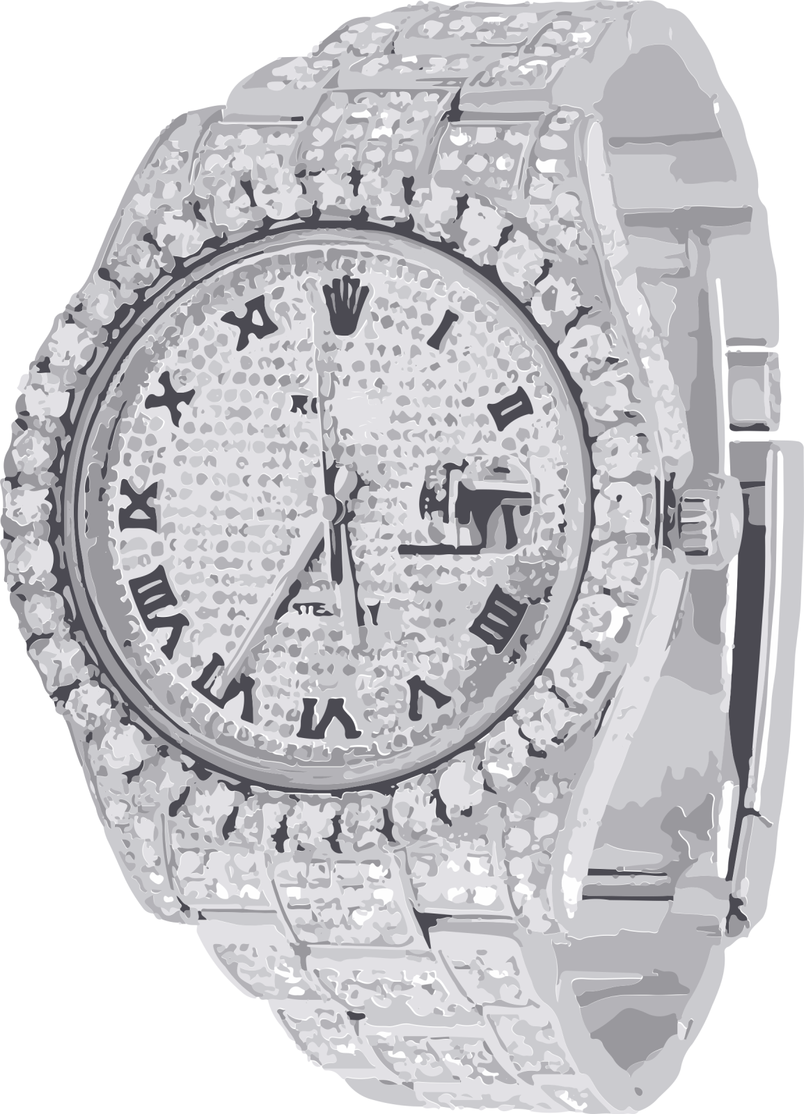 a watch with diamonds on the face
