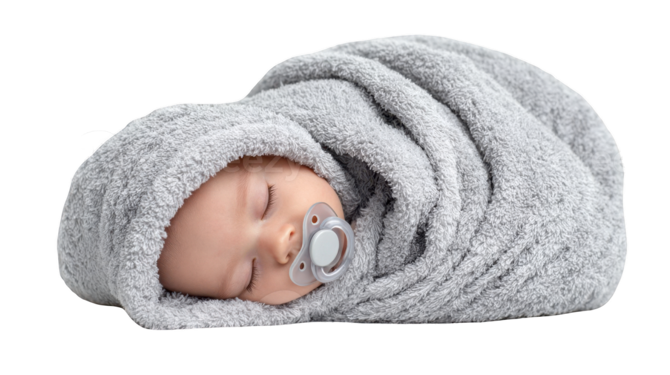 a baby doll wrapped up in a blanket