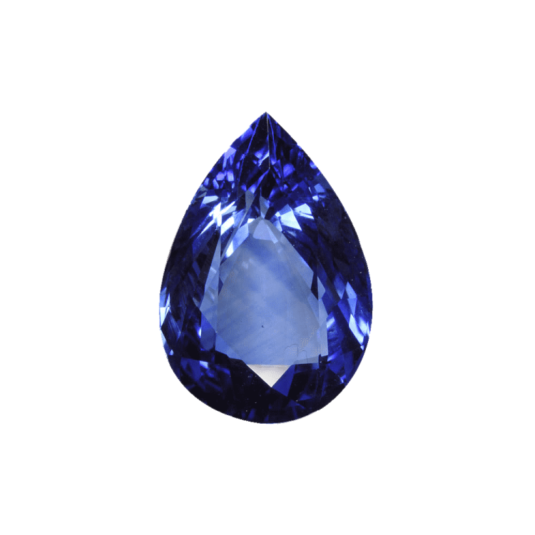 a blue sapphire gems on white background