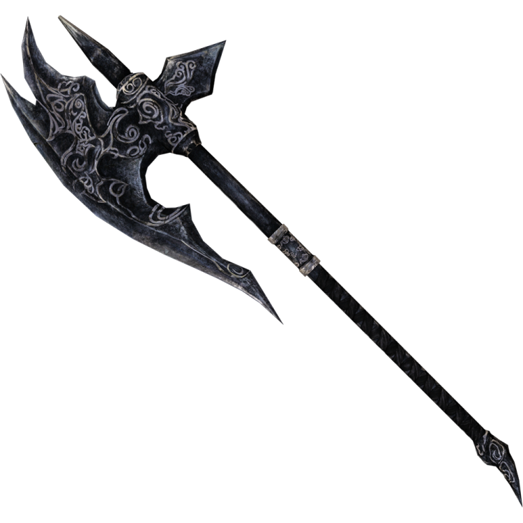 an image of a black and white sword