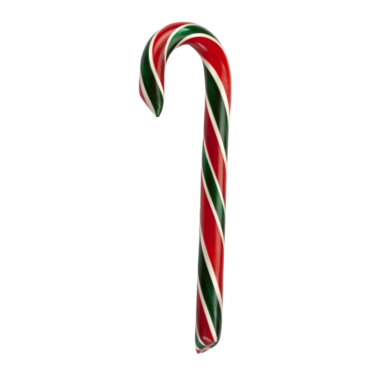 a candy cane on a white background