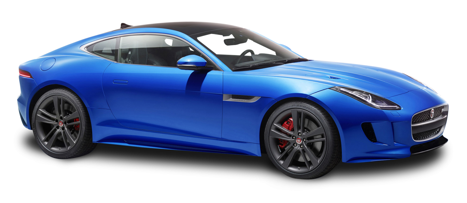 a blue jaguar car