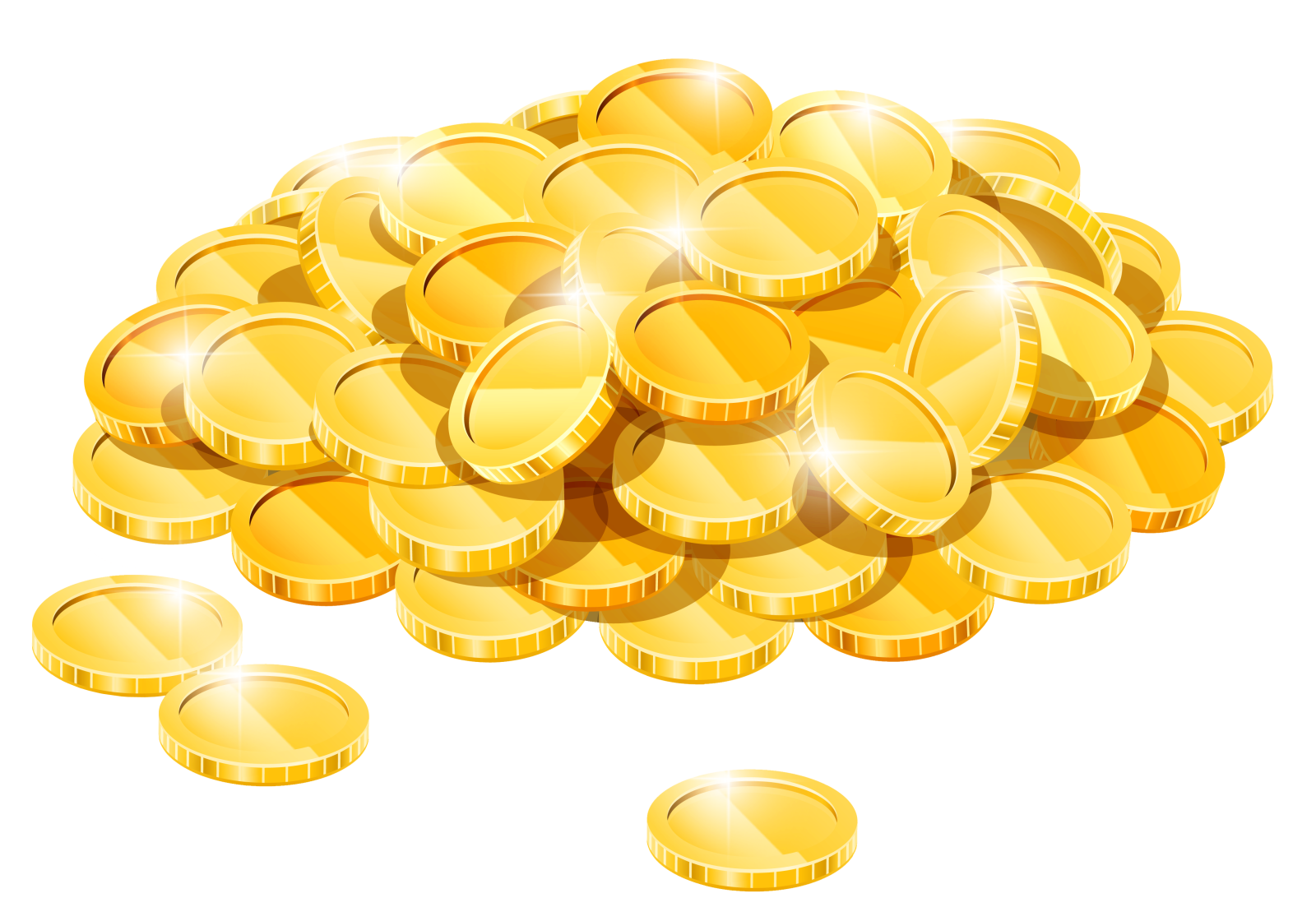 a pile of gold coins