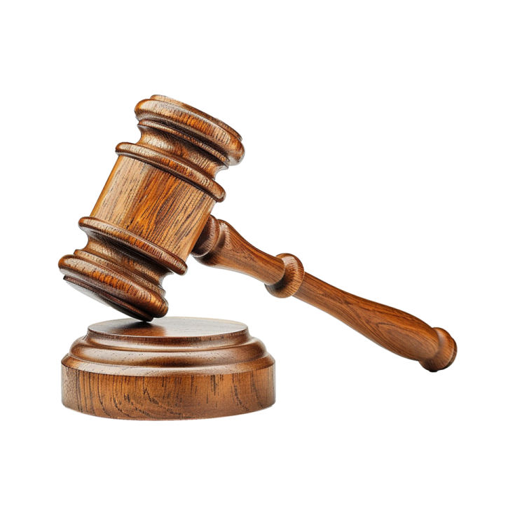 a wooden gaven on a white background
