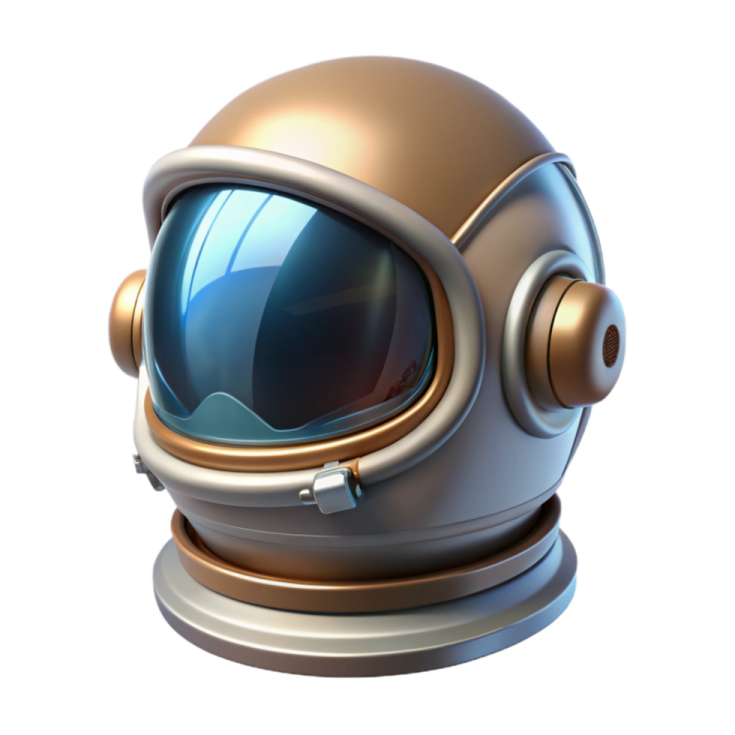 an astronaut's helmet on a white background